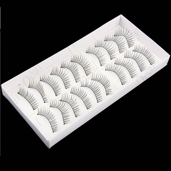 10 Pairs 16mm Long Professional Makeup Hand-Made Long False