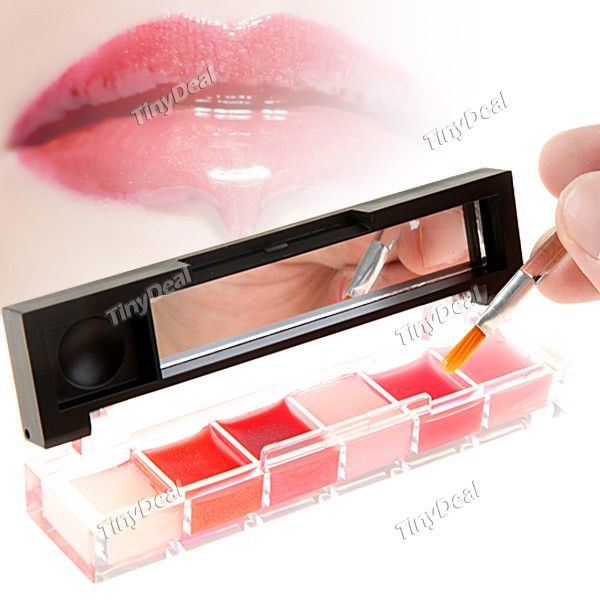 6 Colors Tinted Lipstick Lip Gloss Balm Plumper Concealer Co