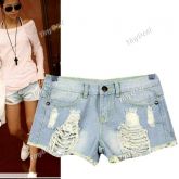 Fashion Girls Hemming Short Jeans Denim Shorts Hot Pants Tro