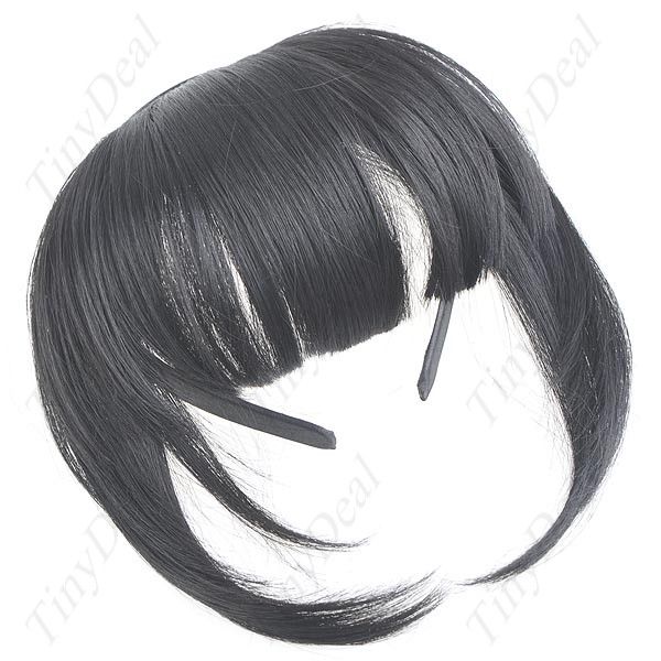 Synthetic Face Outline Forming Neat Bangs Fringe with Headba