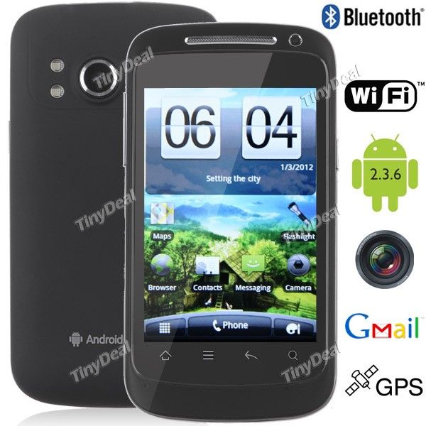 3.4" Capacitive Touchscreen Android 2.3.6 Smart Phone with W