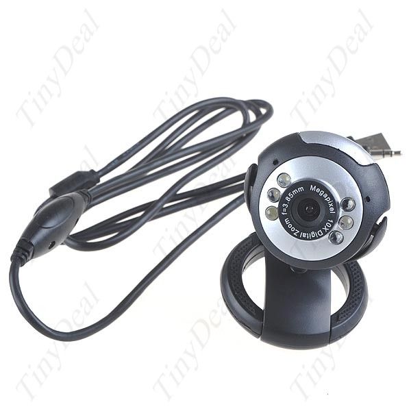 300KP 6-LED USB 2.0 Webcam Web Digital Camera + Microphone f